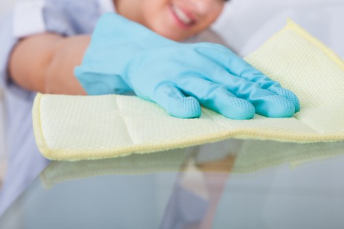 Experienced Kensington cleaner preparing a clean property