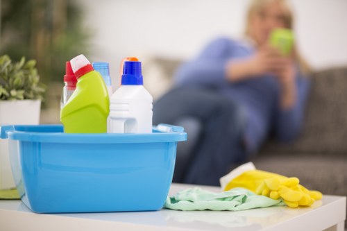 Office floor and desk cleaning in a Kensington workplace