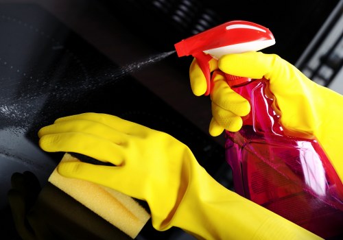 Professional cleaning of shared workspaces in a Kensington business property