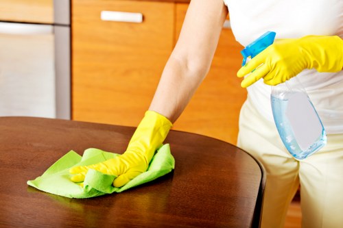 Local Kensington cleaners preparing a flat for handover after moving out